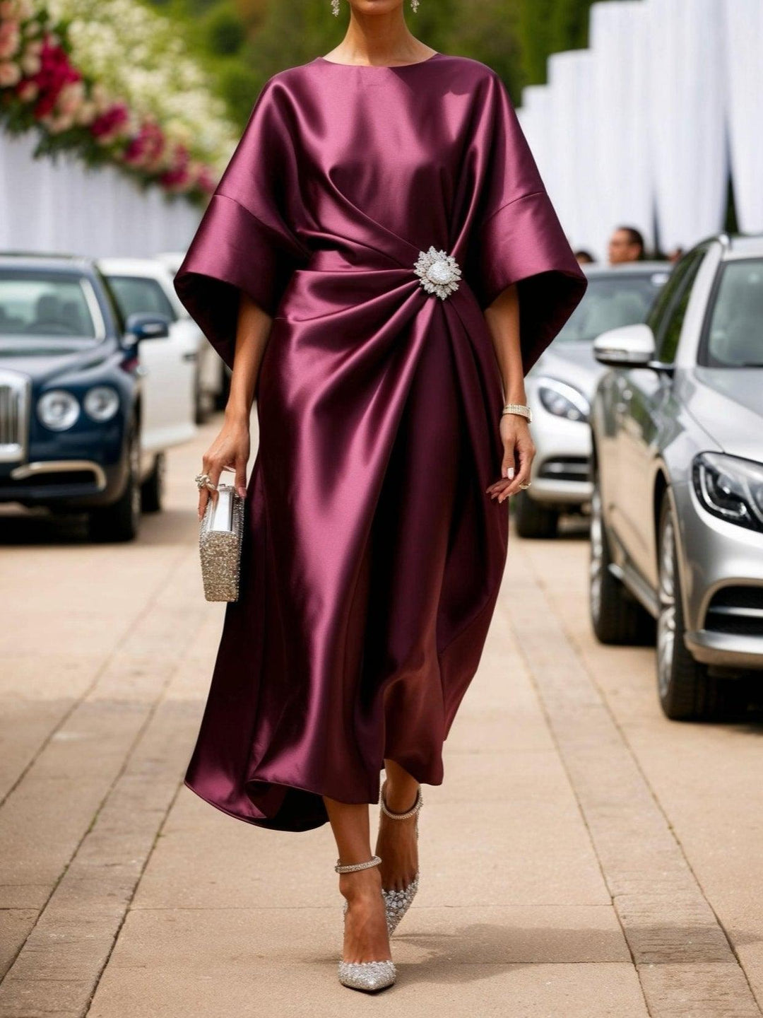 Alexia | Luxury Long Satin Dress