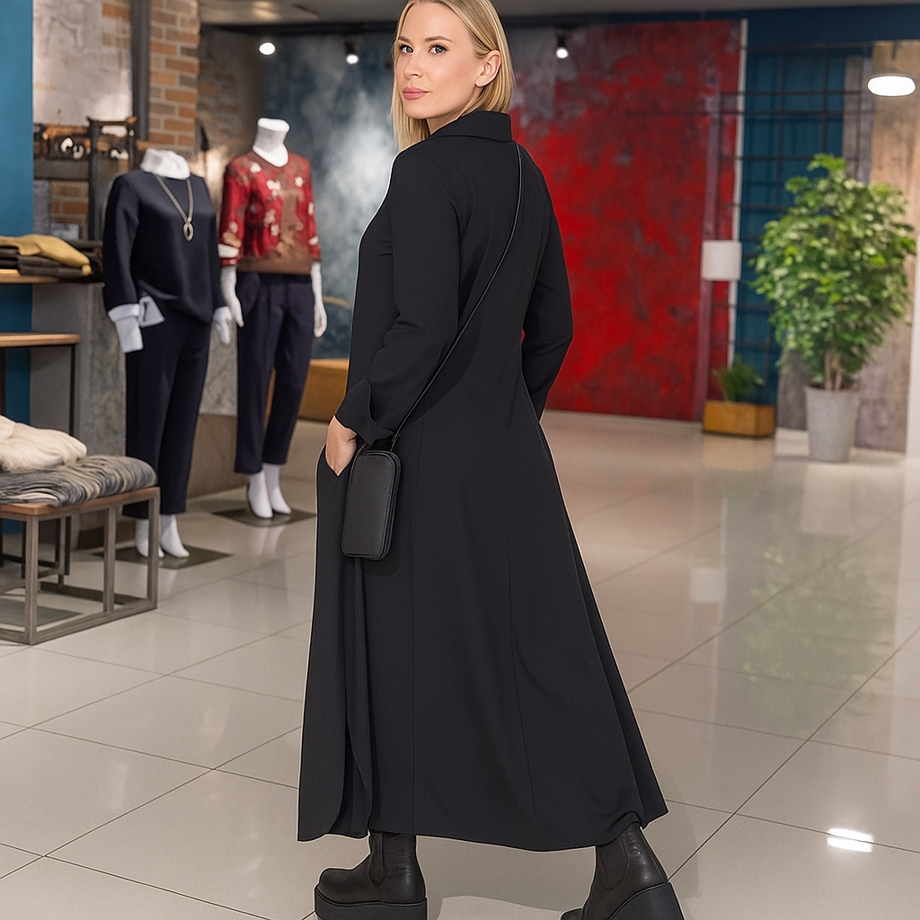 Evia | Wide Maxi Dress with Slit