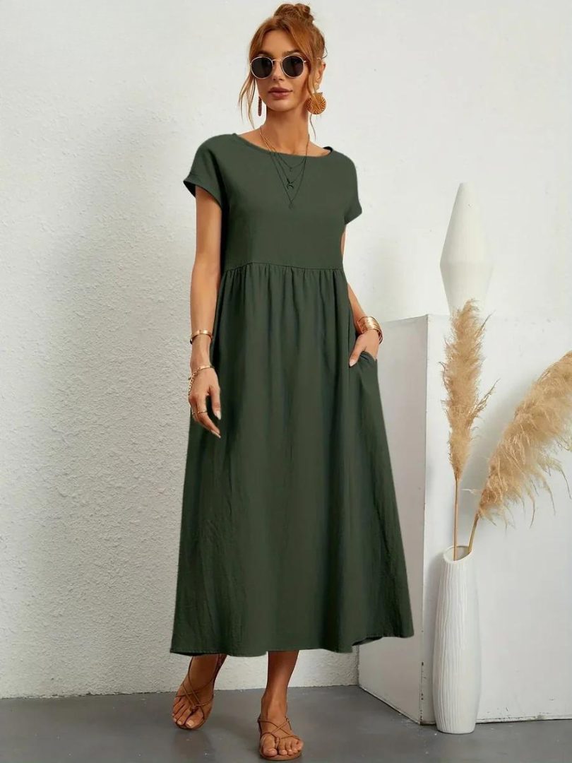 Ruby | Elegant Essential Dress Made of Cotton and Linen