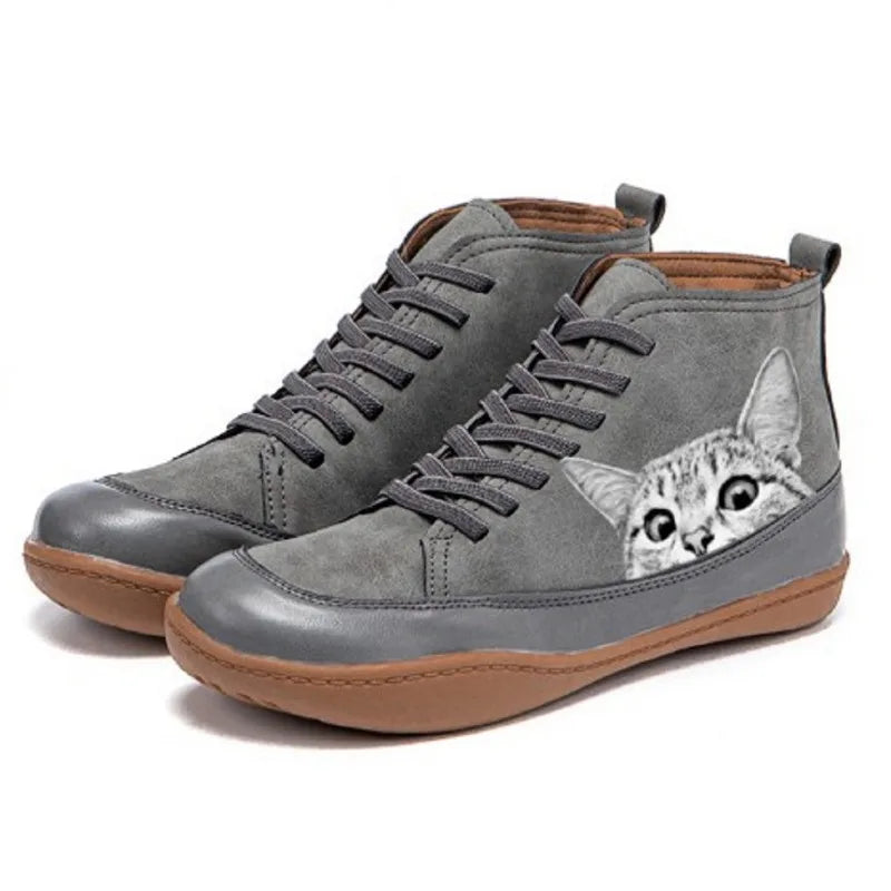 Remi | Leather Ankle Boots for Cat Lovers