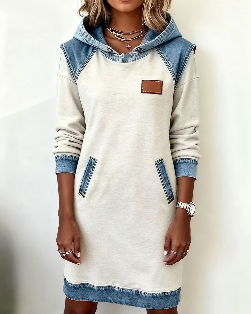 Emily - Denim dress with hood