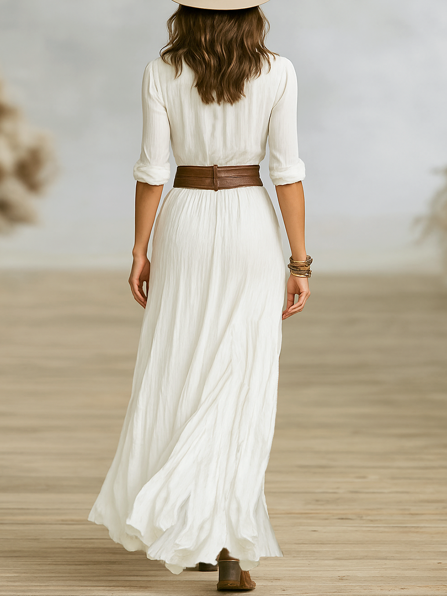 Alba | Long Maxi Dress with Included Belt