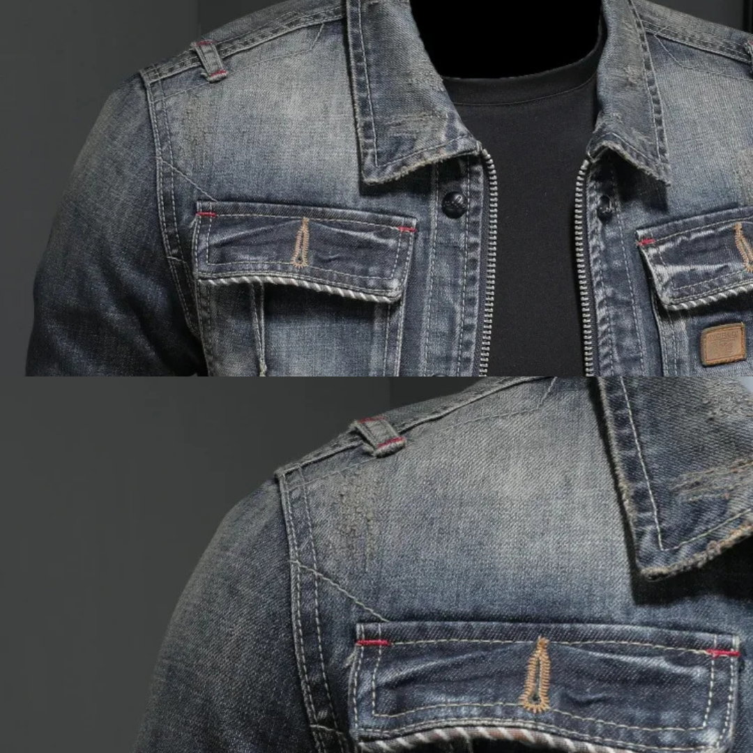 Radeko - Men's Slim Fit Denim Jacket