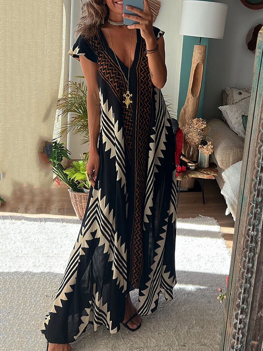 Boho | Sleeveless V-Neck Dress