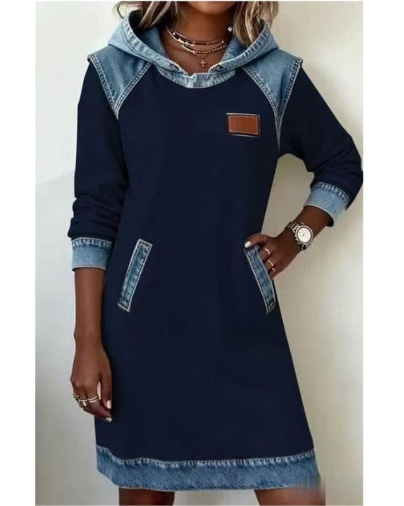 Emily - Denim dress with hood