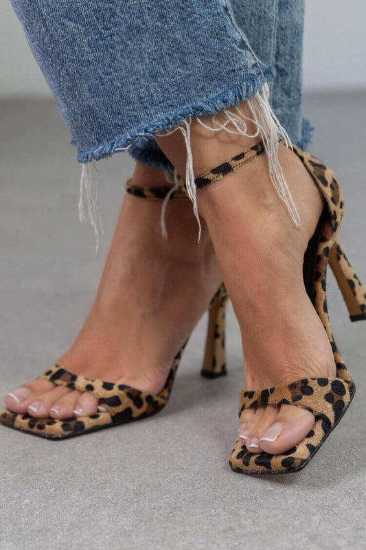 Giulia | Animal print high heel sandals