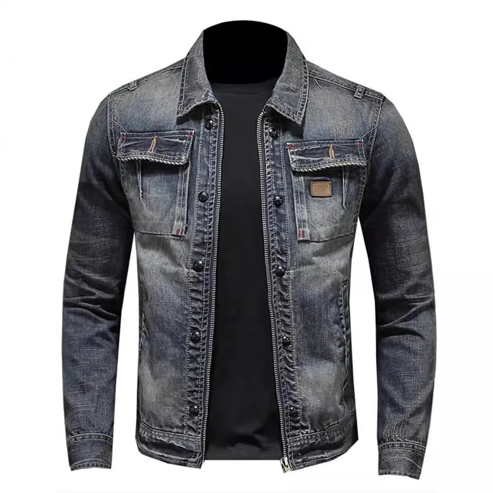 Radeko - Men's Slim Fit Denim Jacket