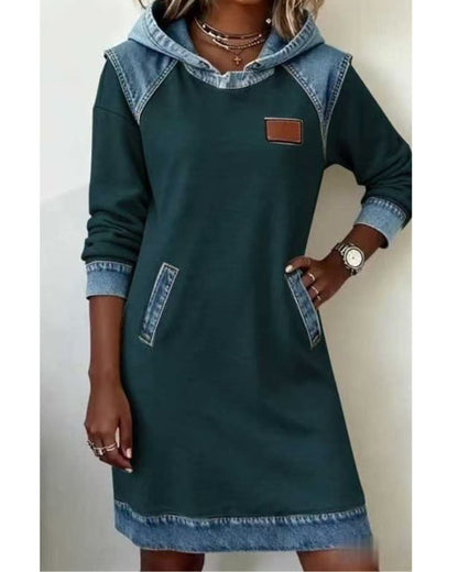 Emily - Denim dress with hood