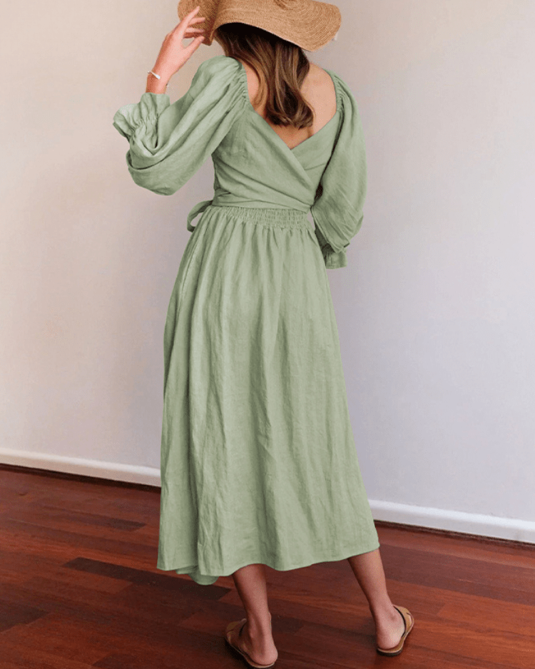 Tana | French Dress with Ruffle Sleeves