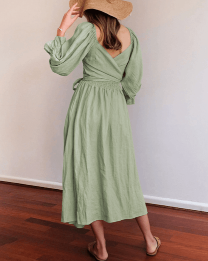 Tana | French Dress with Ruffle Sleeves