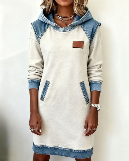 Emily - Denim dress with hood