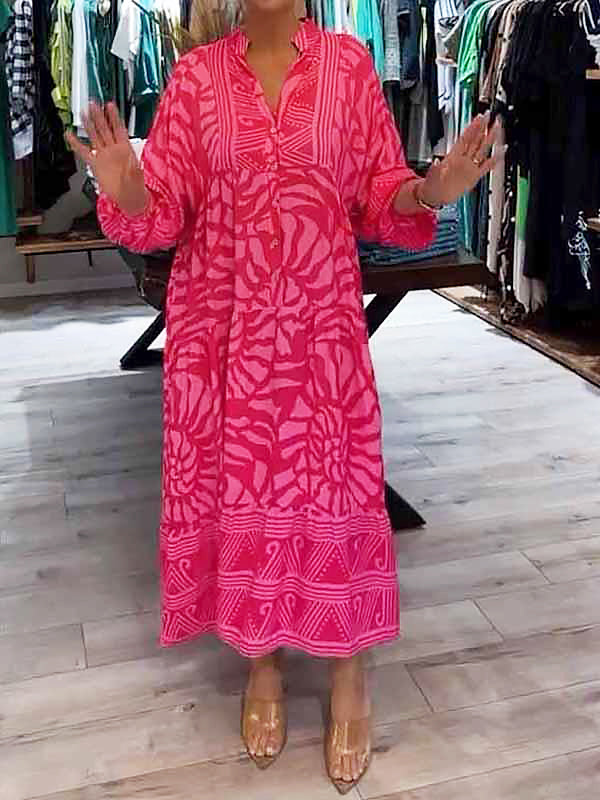 Mira | Printed Dress with V-Neck (Almost Sold Out)