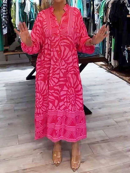 Mira | Printed Dress with V-Neck (Almost Sold Out)