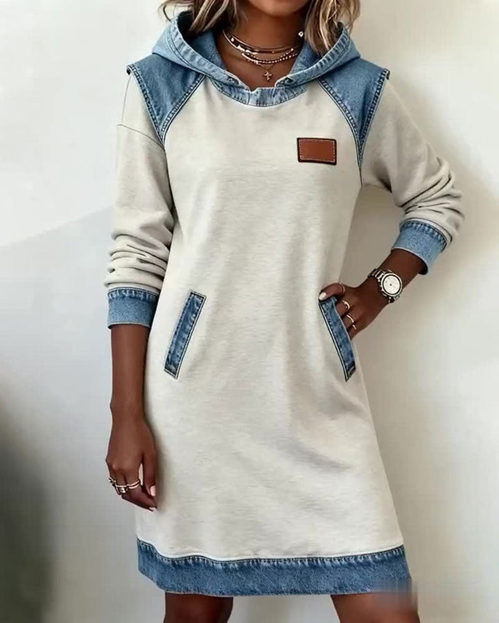 Emily - Denim dress with hood