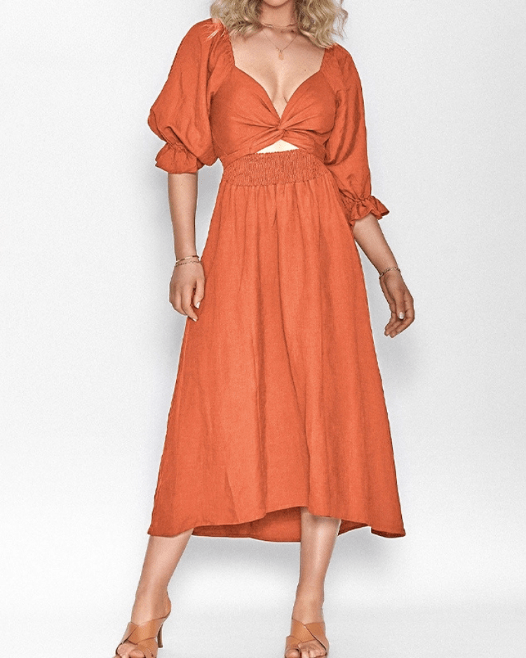 Tana | French Dress with Ruffle Sleeves