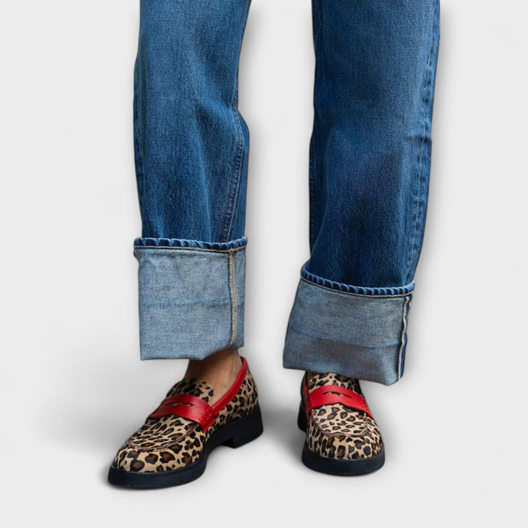 Liora™ | Leopard Round Toe Moccasin
