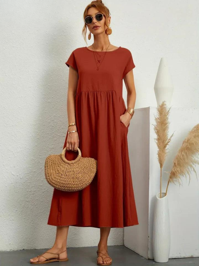 Ruby | Elegant Essential Dress Made of Cotton and Linen