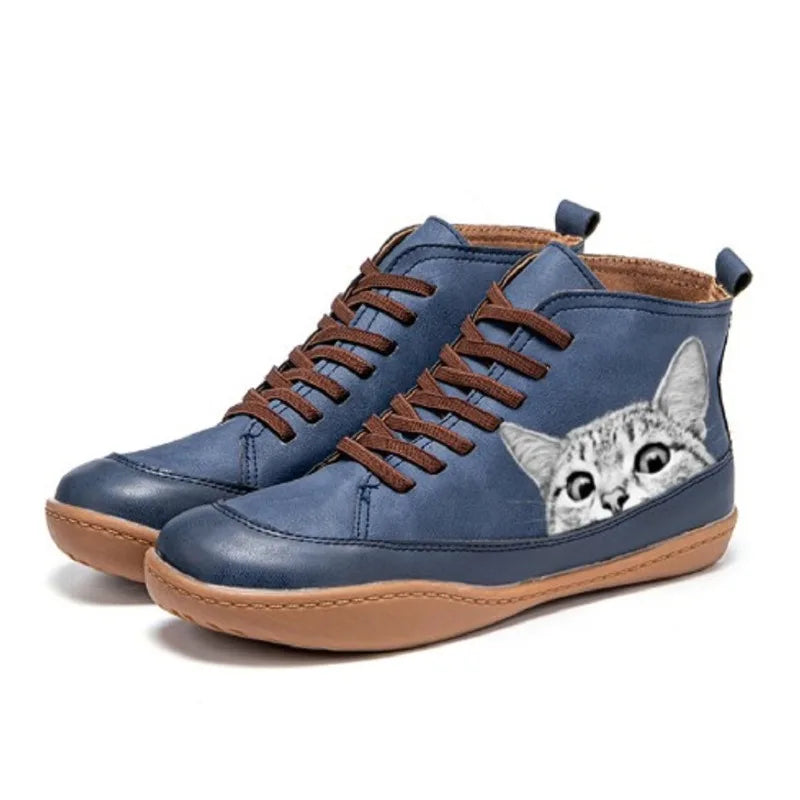 Remi | Leather Ankle Boots for Cat Lovers