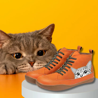 Remi | Leather Ankle Boots for Cat Lovers