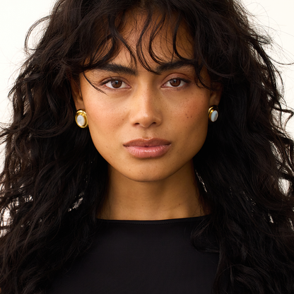 Giselle Pearl Earrings | Gold