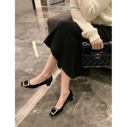 Narella | Elegant mid-heel square toe sandals