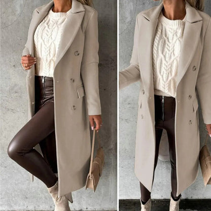 DESIREE™ | Long Coat with Double Button