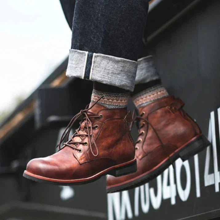 Fanum | Men's Round Toe Retro Boots