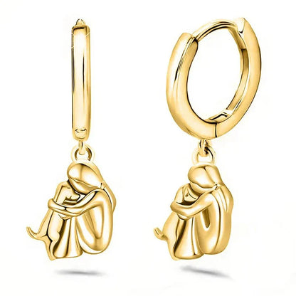 Dog Icon Earrings (Round Closure)
