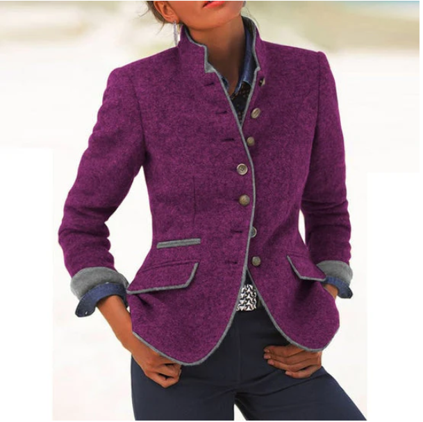 Valeria | Elegant cardigan with a high collar