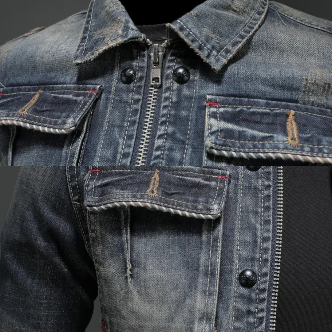 Radeko - Men's Slim Fit Denim Jacket