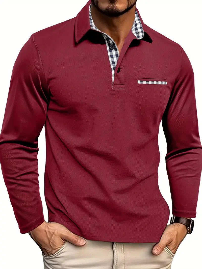 Long-sleeved polo shirt