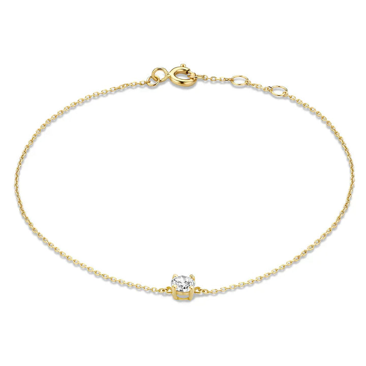 Cléa Moissanite Stone Bracelet | Gold