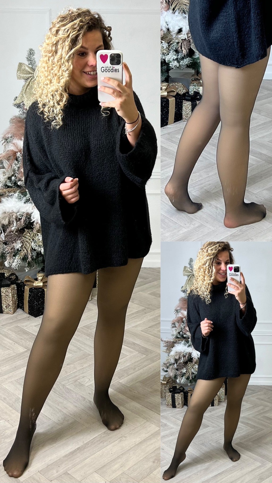 Translucent Fleece Panty - Black