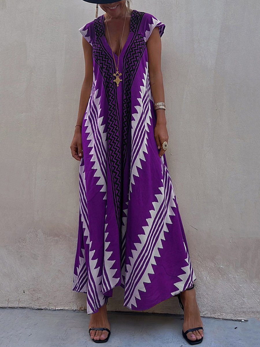 Boho | Sleeveless V-Neck Dress