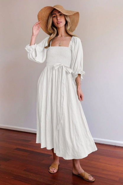 Tana | French Dress with Ruffle Sleeves