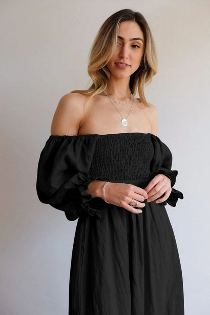 Tana | French Dress with Ruffle Sleeves